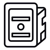 Print cartridge icon, outline style vector