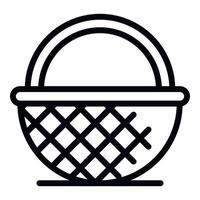 Handle wicker icon, outline style vector