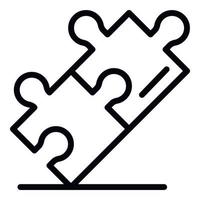 Puzzles icon, outline style vector