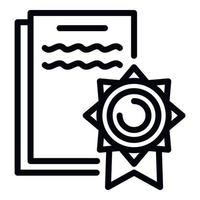 Lawsuit icon, outline style vector