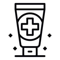 Medical cream icon, outline style vector