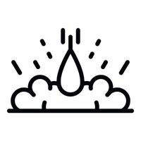 Chemical experiment smoke icon, outline style vector