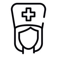 Nurse icon, outline style vector