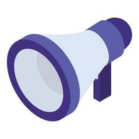 Megaphone icon, isometric style vector