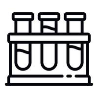 Test tube stand icon, outline style vector