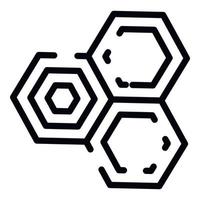 Chemical cell icon, outline style vector