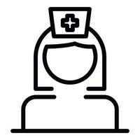 Veterinarian nurse icon, outline style vector