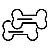 Dog bones icon, outline style vector