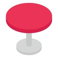 Round table icon, isometric style vector
