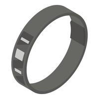 icono de pulsera inteligente deportiva, estilo isométrico vector