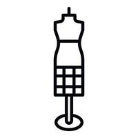 Mannequin for a long dress icon, outline style vector