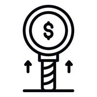 Money investor icon, outline style vector