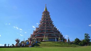 beautiful architecture Wat Huay Pla Kang in Chiang Rai, Thailand. video