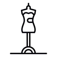 Modern mannequin stand icon, outline style vector