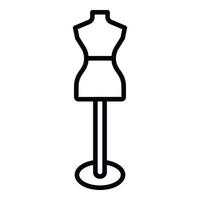 Mannequin stand icon, outline style vector