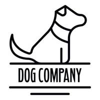logotipo de la compañía de perros, estilo de esquema vector