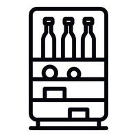 Drinks in the fridge icon, outline style vector