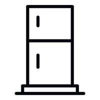 icono de refrigerador estándar, estilo de contorno vector