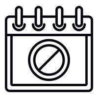 Protest calendar date icon, outline style vector