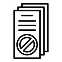 Protest papers icon, outline style vector