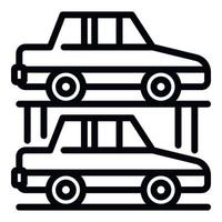 Car underground parking icon, outline style vector
