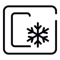 Sign celsius snowflake icon, outline style vector