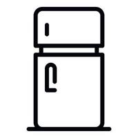 Fridge icon, outline style vector