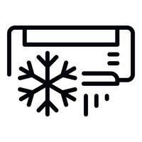 Air conditioning snowflake icon, outline style vector