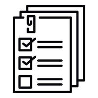 List forms icon, outline style vector