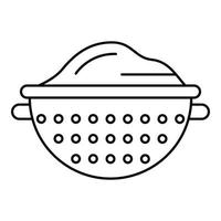 Sieve icon, outline style vector