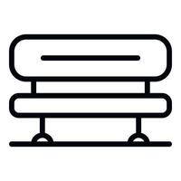 Outdoor bench icon, outline style vector