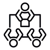 It teamwork meeting icon, outline style vector