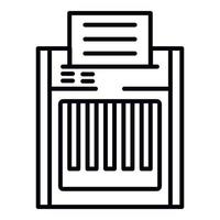 Paper shredder icon, outline style vector