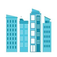 Urban City Building Set Collection Vector Illustration Town Landscape