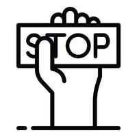 Stop violence icon, outline style vector