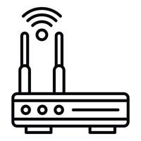 Router icon, outline style vector
