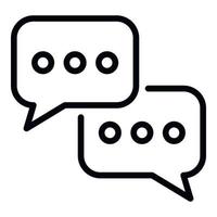 Talk chat icon, outline style vector