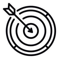 Archer target icon, outline style vector