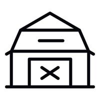 Warehouse building icon, outline style vector