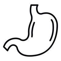 Healthy stomach icon, outline style vector