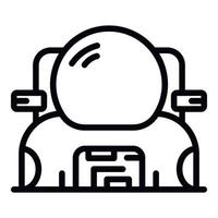 Spacesuit with knapsack icon, outline style vector