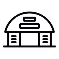 City warehouse icon, outline style vector