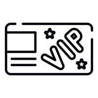 icono de tarjeta vip, estilo de contorno vector