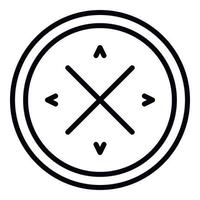 Lightweight fabric icon, outline style vector