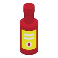 Tomato ketchup icon, isometric style vector