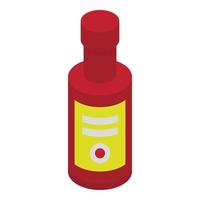 Tomato ketchup icon, isometric style vector