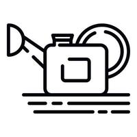 Watering can icon, outline style vector