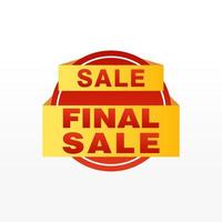 Final Sale banner, poster background. Big sale, special offer, discounts, Vector illustration