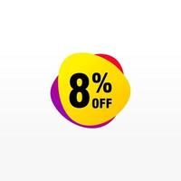 8 discount, Sales Vector badges for Labels, , Stickers, Banners, Tags, Web Stickers, New offer. Discount origami sign banner.