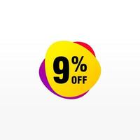 9 discount, Sales Vector badges for Labels, , Stickers, Banners, Tags, Web Stickers, New offer. Discount origami sign banner.